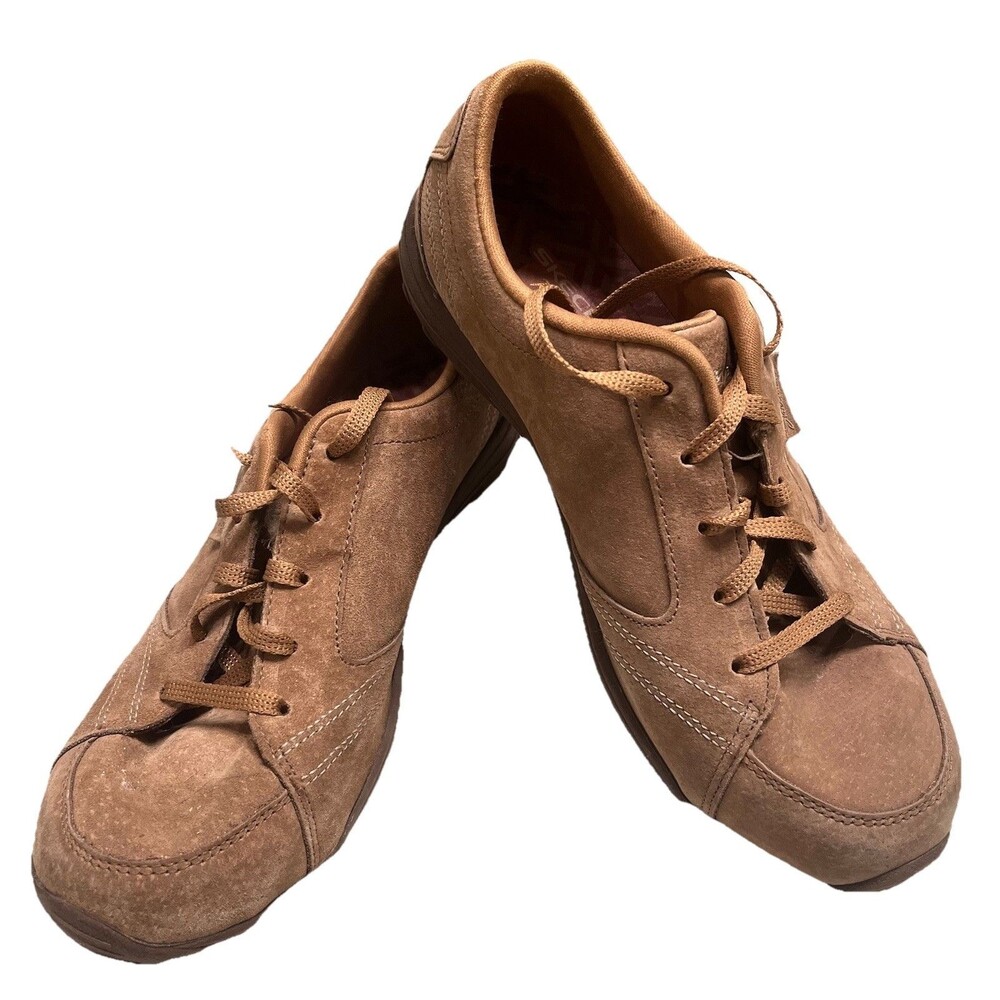 Skechers Womens Reggae Fest Bolden Desert Leather Lace Up Shoes Sneakers Size 7